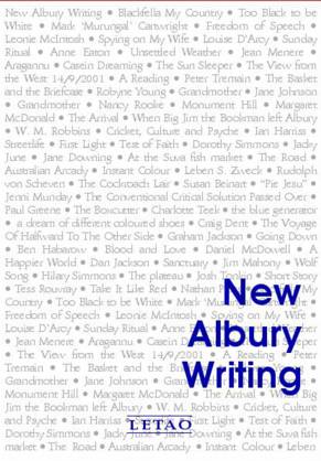 Front Cover of New Albury Writing